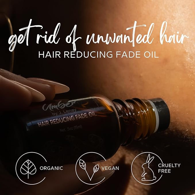 Hair Reducing Fade Oil - Sentive Strength (For sentive skin) Hair Growth Minimizer, Slow Down Facial Hair Growth for Women & Men, Hair Inhibitor Serum, Moisturizing & Soothing, 15ml