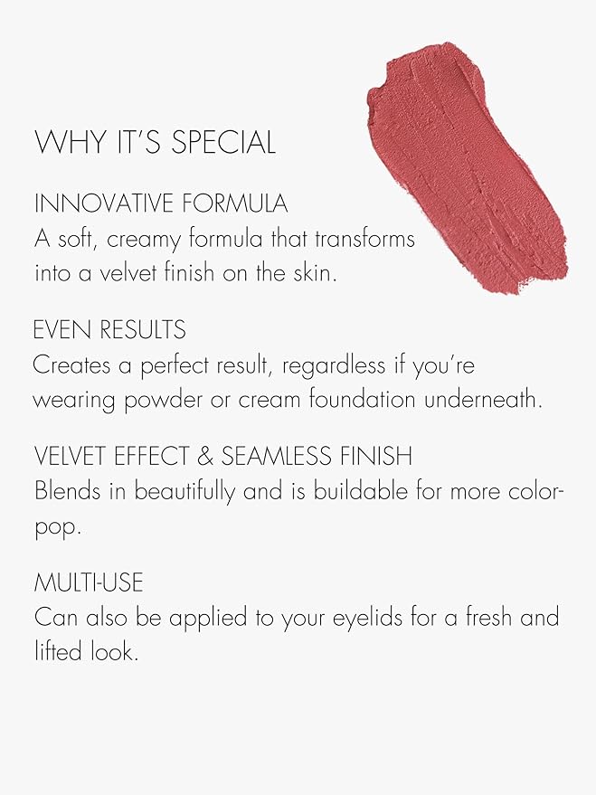 SWEED - Air Blush Cream | High Pigmented, Velvet Finish | Vegan, Cruelty-Free, Clean Beauty (Fancy Face, 1.4 oz | 40 g)