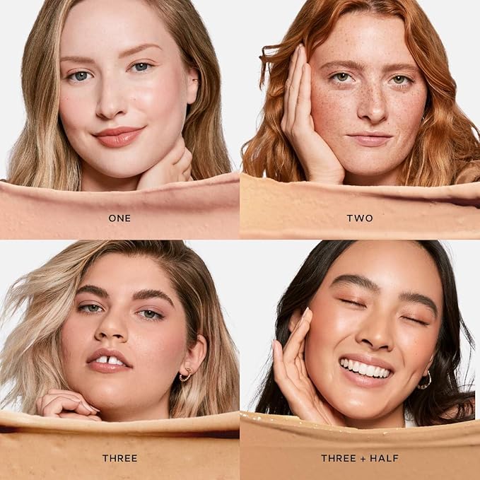 Saie Slip Tint Tinted Moisturizer with SPF 35 - Light Coverage, Glowy Skin Tint & Mineral Sunscreen for Face with Hydrating Hyaluronic Acid - Summer Makeup Essential - Shade Three + Half (1.35 oz)