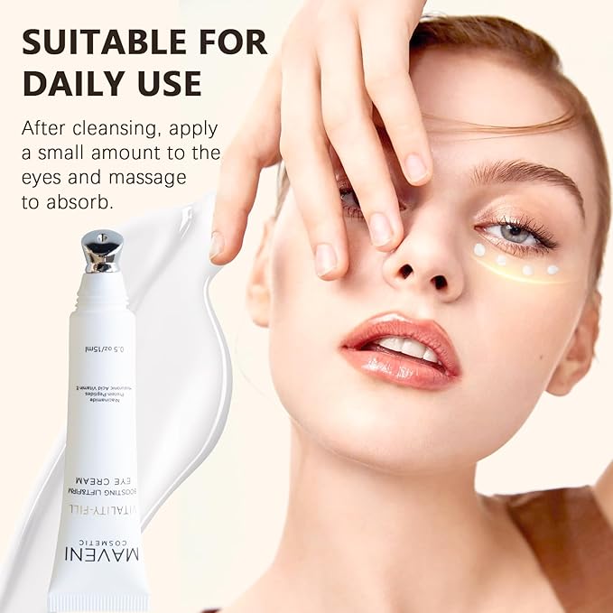 Vitality-Fill Boosting Eye Cream, Natural Anti Aging Under Eye Cream Lift & Firm,Reduce Wrinkles,Fine Lines,and Under Eye Bags,Dark Circles Under Eye Cream