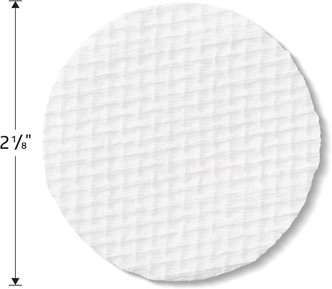 Simply Soft Hypoallergenic Exfoliating Dual Textured Cotton Rounds Pads, 80 Count (Pack of 6)