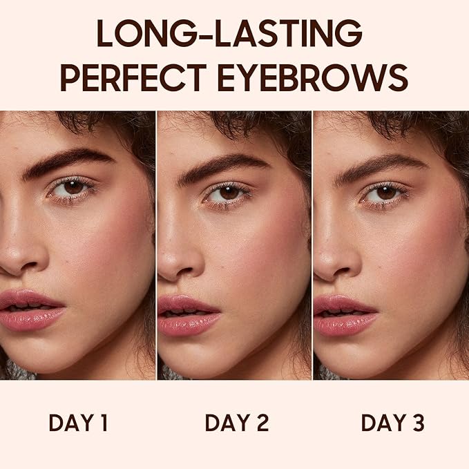 Brow Tattoo Peel Off - Eyebrow Gel with Eyebrow Stencils Long-Lasting Makeup, Brow Gel Eyebrow Tattoos Waterproof, Eye Brow Pencils Create Full Voluminous Brows for Women (Light Brown)