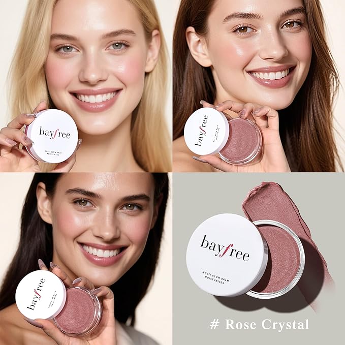 bayfree Multi Glow Balm, Cream Blush for Cheeks, Blush Balm Face Makeup, Radiant Finish, Hydrating, Creamy, Lightweight & Blendable Color, Face Makeup, 0.63 Oz