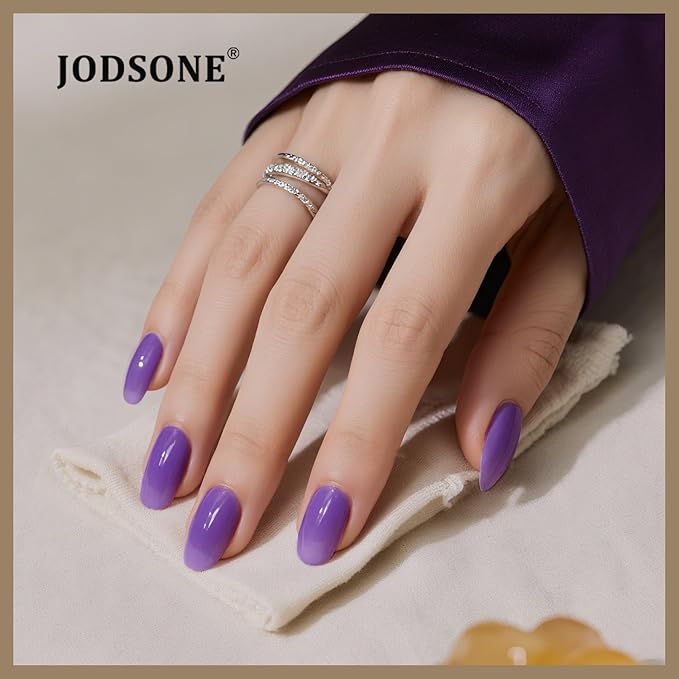JODSONE Jelly Gel Nail Polish Kit 32 Classic Colors Crystal Transparent High Shine Base & Top Matte Glitter Coat