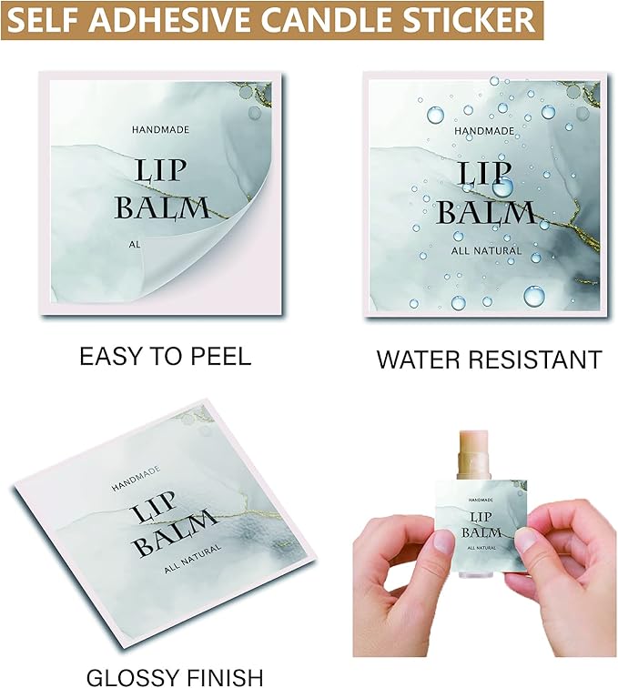 CRASPIRE Lip Balm Labels 80pcs Homemade Candle