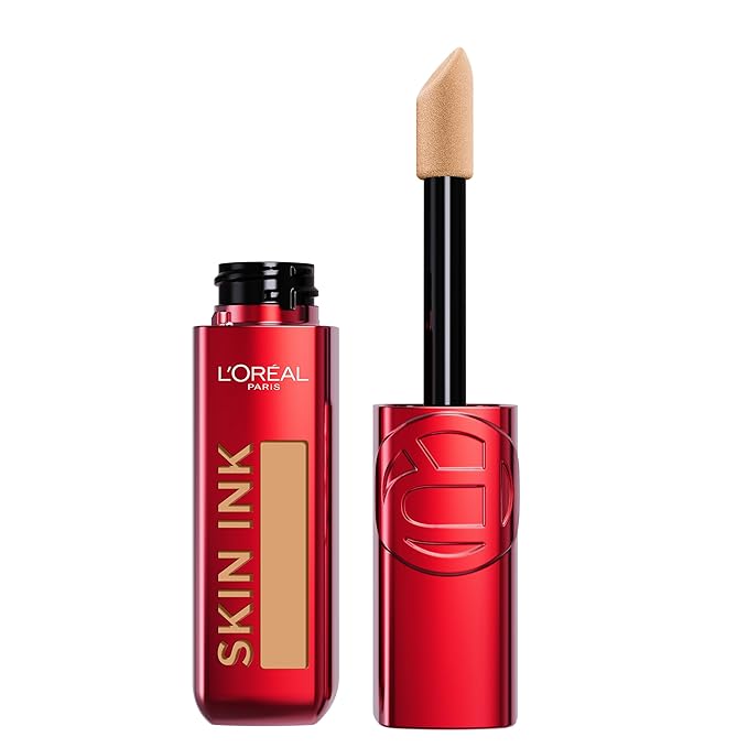 L'Oreal Paris Infallible Skin Ink 2-in-1 Foundation Concealer Hybrid Face Makeup, up to 48HR Transfer-Resistant with Buildable Light to Full Coverage, 318 Tan Cool