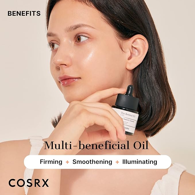 COSRX Retinol 0.5 Oil, Anti-aging Serum with 0.5% Retinoid Treatment for Face, Reduce Wrinkles, Fine Lines, Gentle Skincare for Day & Night, Not Tested on Animals, Korean Skin Care, Stocking Stuffers