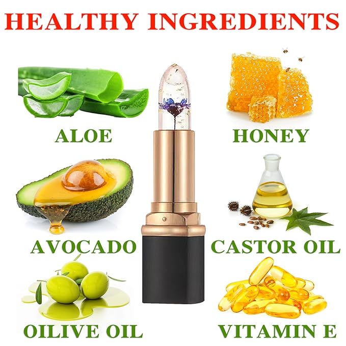 2 Pcs Temperature Color Change Lipstick,PH Magic Temperature Color Changing Lipstick,Lip Gloss,Long Wear Nutritious Tinted Lip Balm,Moisturizing Lip Stick Makeup Set B