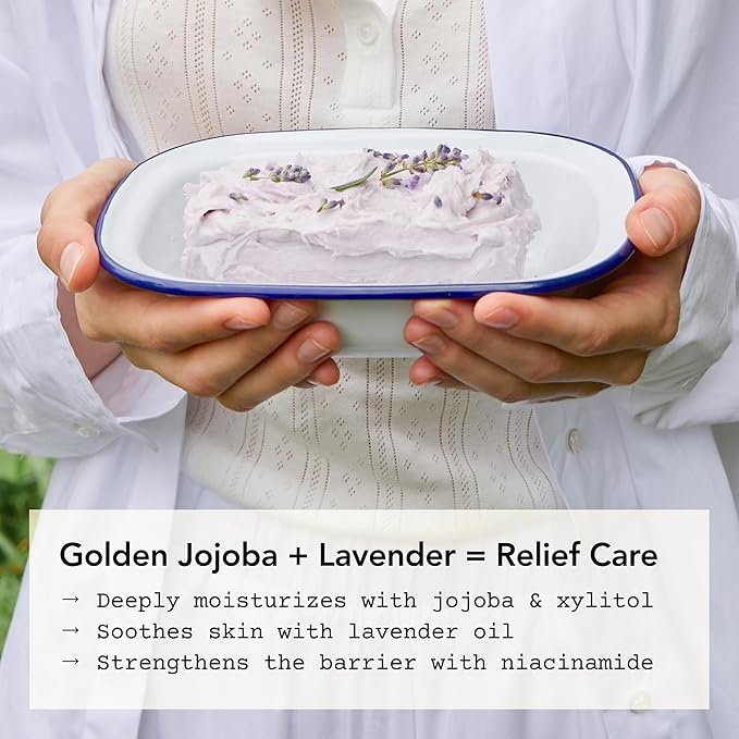 Whipped Korean Skincare Face Wash, Moisturizing Vegan Facial Cleanser for Redness, Dry Skin with Niacinamide, Hyaluronic Acid, Ceramide, Jojoba & Lavender, Doubles as a Face Mask, 4.5 oz