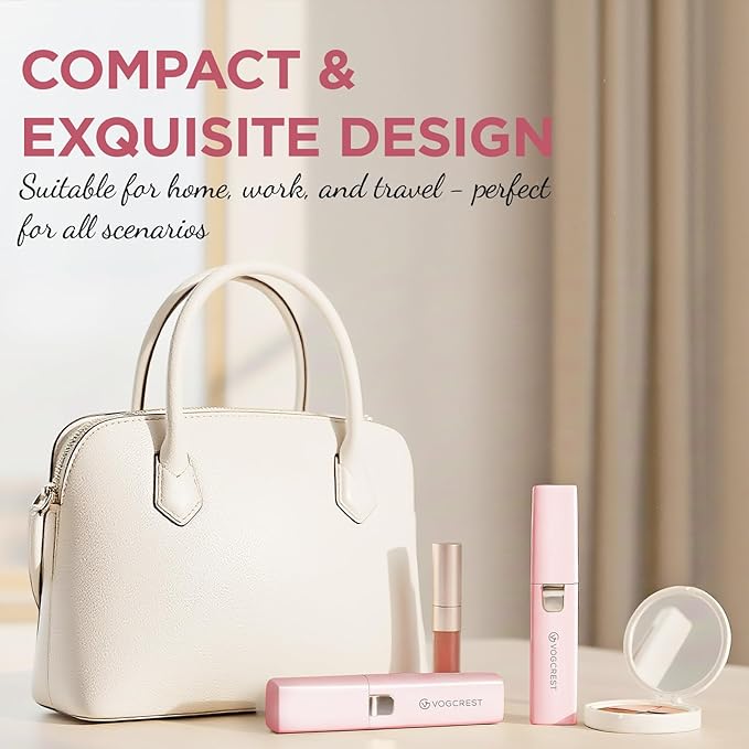 Rechargeable Facial Hair Remover for Women: 2 in 1 Electric Eyebrow and Facial Hair Remover - Suitable for Middle-aged Women’s Eyebrow, Chin, and Cheek Trimming - with Built-in LED Light(Pink)