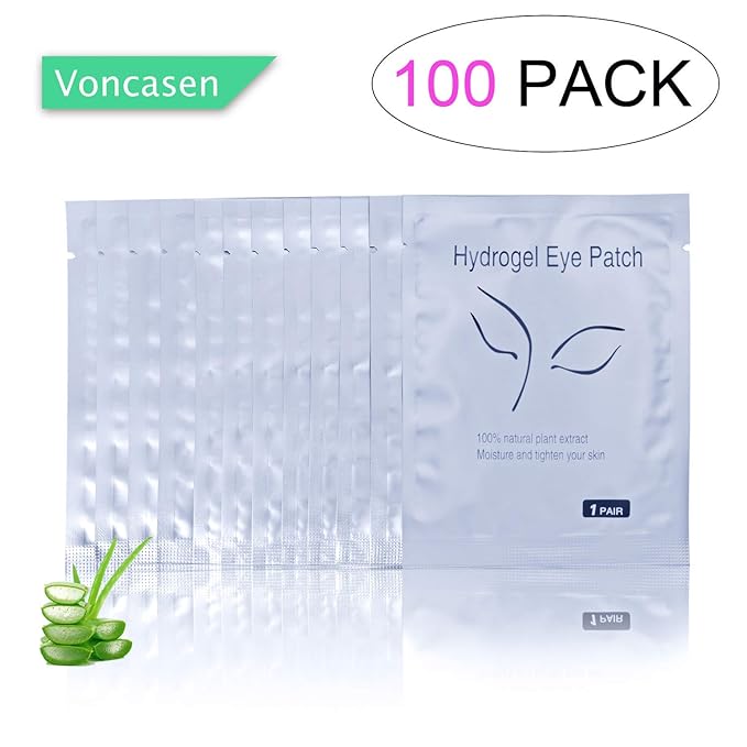 100 Pairs Set,Under Eye Pads,Comfy and Cool Under Eye Patches Gel Pad for Eyelash Extensions Eye Mask Beauty Tool