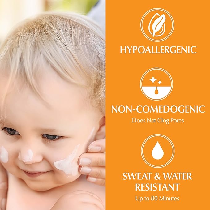 Eucerin Sun Sensitive Mineral Baby Sunscreen SPF 50, Sunscreen Lotion with Zinc Oxide Protection, Mineral Sunscreen, 4 Fl Oz Tube