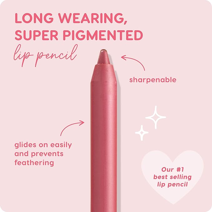 ColourPop Lippie Lip Pencil - High-Pigment, Long-Lasting Lip Liner - Sharpenable Lip Liner Pencil for High-Impact Lip Color - Vegan, Cream Formula with Precise Application - Shot Clock (0.04 oz)
