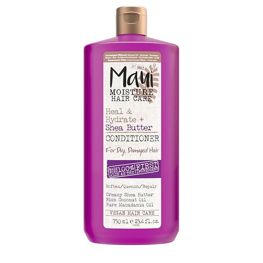Maui Moisture Heal & Hydrate + Shea Butter Conditioner for Dry, Damaged Curls Helps Soften & Revive Curly & Coily Hair with Macadamia & Coconut Oils, Vegan & Silicone-Free, 13 fl. oz