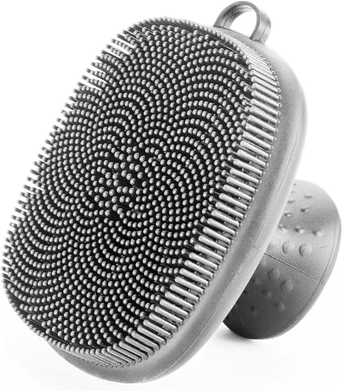 Silicone Face Scrubber for Men, Gentle ExfoliatorPad & Massager, Facial Cleansing/Wash Brush Removes Dead