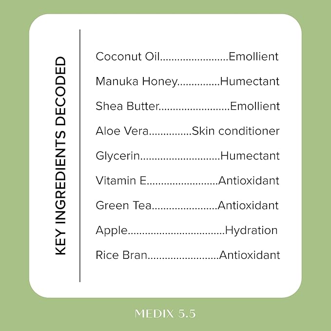 MEDIX Coconut Body Lotion + Manuka Honey Cream | Natural Coconut Oil Lotion For Women & Men | Moisturizer Cream Body Butter Skin Care Balm For Stretch Marks, Cellulite, & Dry Skin, 15 Fl Oz