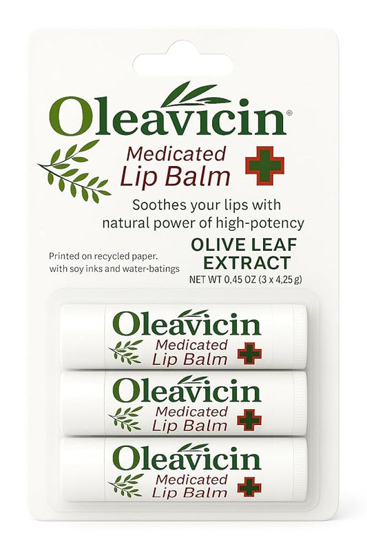 Natural Lip Balm by Oleavicin | Dry Lip Relief | Patented Moisturizing Formula for Chapped Lips | Organic Olive Leaf Extract (3)