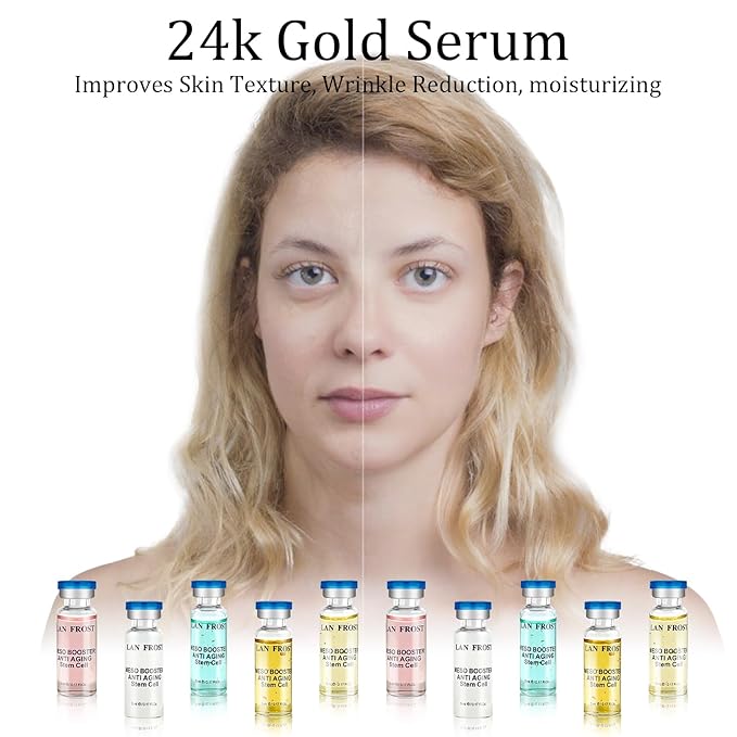 BB Facial Glow Serum Starter Kit Anti-Aging Hydration Serum Skincare Set, 10 vials Hydration Acid Ampoule Essence Intensive Treatment Booster Kit