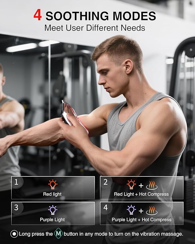 kensen Heated Muscle Scraper Tool - 2025 New Electric Fascial Knife for Deep Tissue Massage with Light-Care 4 Modes 3 Heating 3 Vibration for Athletes Workers Soothing Whole Body Gua Sha Tool Gift