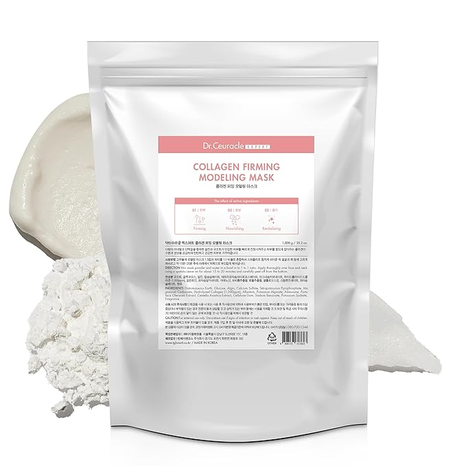 leegeehaam Dr.Ceuracle Expert Collagen Firming Modeling Face Mask - Korean Skincare Jelly Face Mask for Glass Glow Skin, DIY Home Spa (1kg / 35.24 oz.)