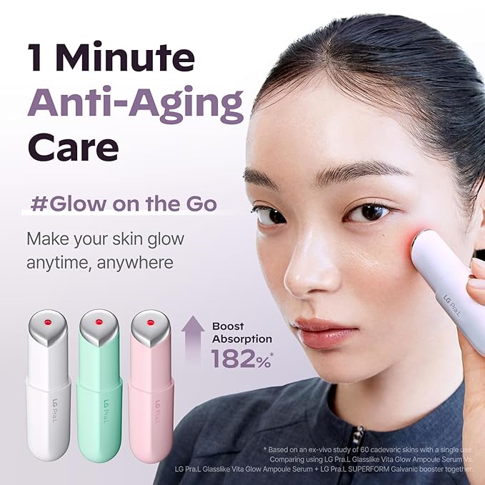 Superform Galvanic Booster Mystic White, 1min booster for ageless skin, anti-aging and firming pocket booster, glow on the go, Korean skincare, Gift, Stocking Stuffers for Women