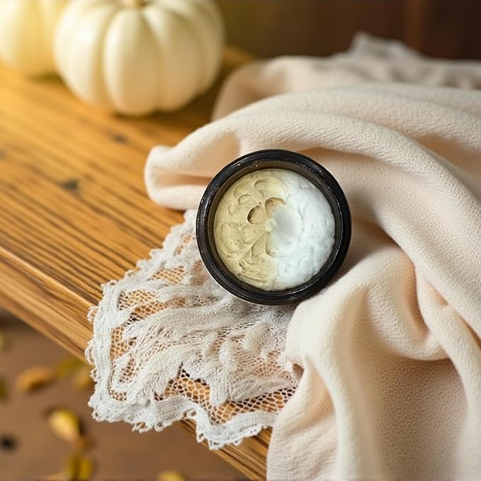 100% Grass-Fed Whipped Tallow Balm & Organic Jojoba Oil infused with Organic Madagascar Vanilla Beans, Organic pumpkin & clove: face/body moisturizer: dry, sensitive skin, (VANILLA PUMPKIN)