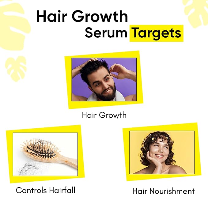 Hair Growth Serum For Density, Hair fall Control with 3% Redensyl, 5% Capixyl, 4% Anagain, 3% Procapil & 3% Baicapil, Rosemary & Biotin For Both Men & Women, 1.01 fl.oz./30ML