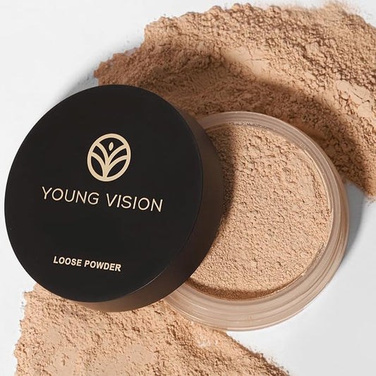 YOUNG VISION Flawless Finish Loose Powder - Translucent Setting Powder, Blurs Fine Lines & Imperfections, Lightweight, Long-Lasting, Suitable for All Skin Types, Makeup Essential…