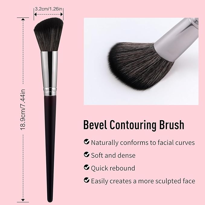 16 Color Contour Palette Makeup with 2 Brushes - Blush Highlighter Bronzer All-in-One Makeup Palette Contour Set - Face Cosmetics Gift, Holiday Beauty for Women (SET2)