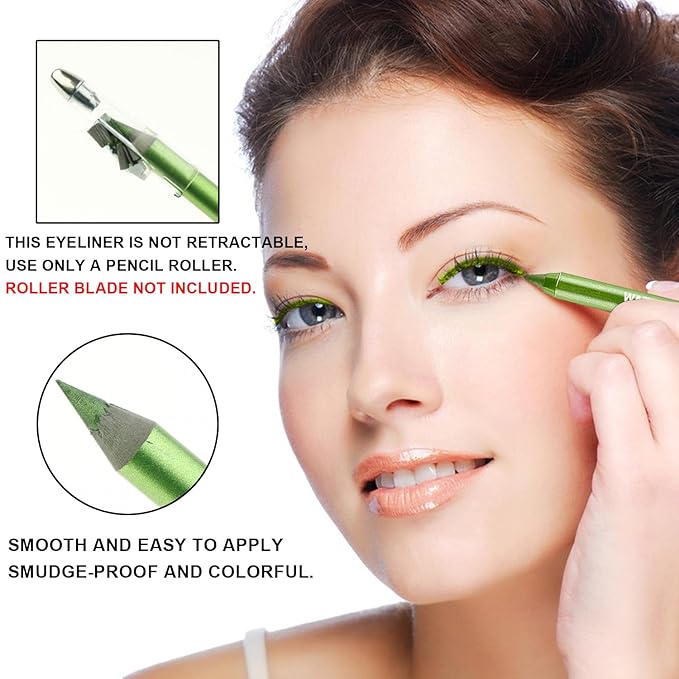 3 Colorful Eyeliner Pen Set, Eye Shadow Pencil, Pearl Eyeliner Kit Metallic Glitter Colored Eye liner for Women Eye&Lip Liner Professional Waterproof Eye Makeup (3PCS A)