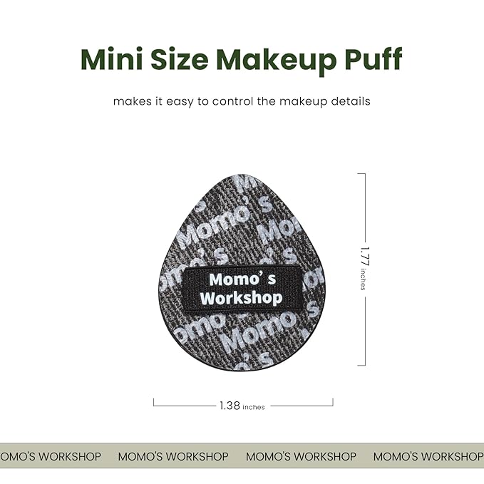 Mini Denim Makeup Sponge Set, Multi-Use Mini Makeup Blenders Sponge for Liquid/Cream/Concealer/Blush/Highlighter, Perfect for Detail Work & Travel,5PCS Mini Concealer Puffs with Storage Case