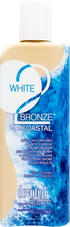White 2 Bronze Coastal Blue Hued Optimizer Go 3 Shades Darker Rapidly 8.5oz
