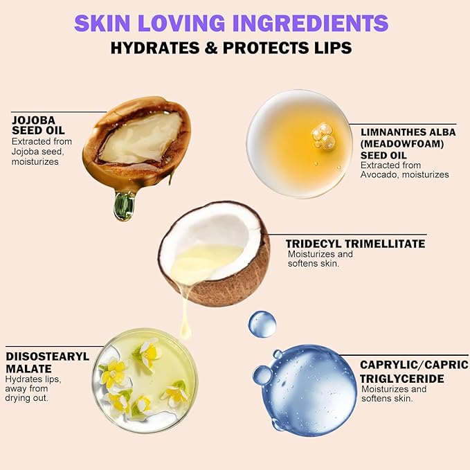 pH Lip Balm, Color Changing Lipstick and Tinted Lip Balm Chapstick, Vegan & Cruelty Free Glitter Lipstick Lip Gloss, Hydrate & Nourish with JOJOBA and MEADOWFOAM SEED OIL, #003 Pink Crystal