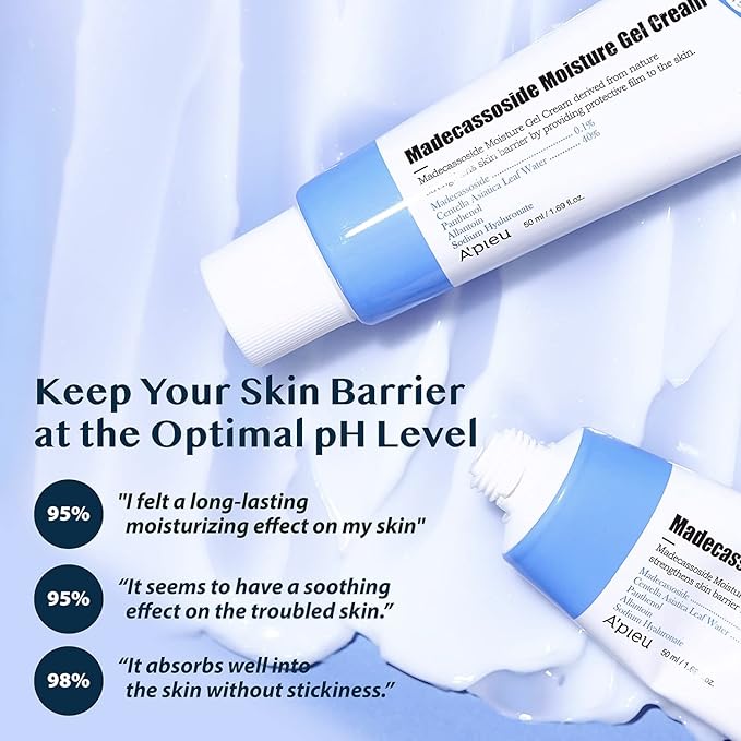 A'PIEU Madecassoside Moisture Gel Cream (1.69oz) - for Hydrating Dry and Sensitive Skin- Helps Soothe Damage and Maintain Optimal pH level- Centella Asiatica, Panthenol, Allantoin