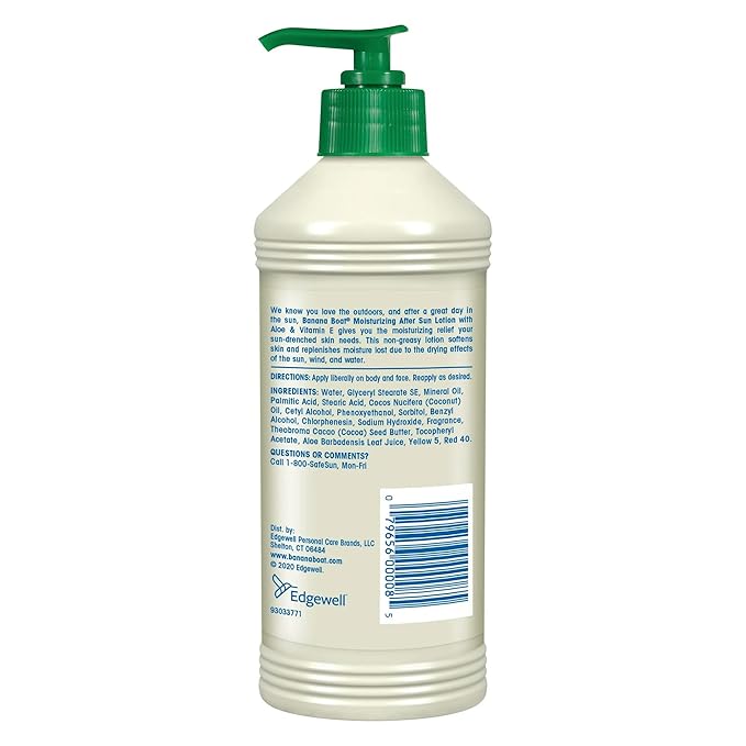 Banana Boat Aloe After Sun Lotion Pump 16 Ounce (473ml) (6 Pack)