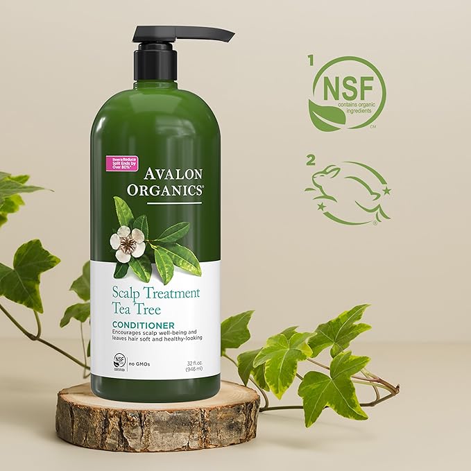 Avalon Organics Conditioner Scalp Treatment Tea Tree, 32 oz