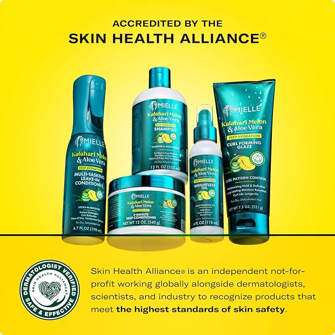 Mielle Curl Forming Glaze - Kalahari Melon & Aloe Vera Deep Hydration Styling Gel for Dry, Curly and Textured Hair - Enhances Curl Definition with Long-Lasting Hold & Shine (7.5oz)