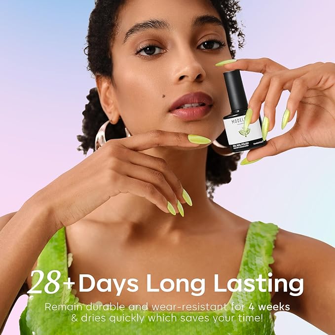 modelones Gel Nail Polish Set, 6 Colors Pastel Mint Purple Light Pink Gel Polish Rainbow Bright Neon Green Blue Hot Pink Nail Polish Soak Off LED Manicure Salon DIY Starter kit Gift