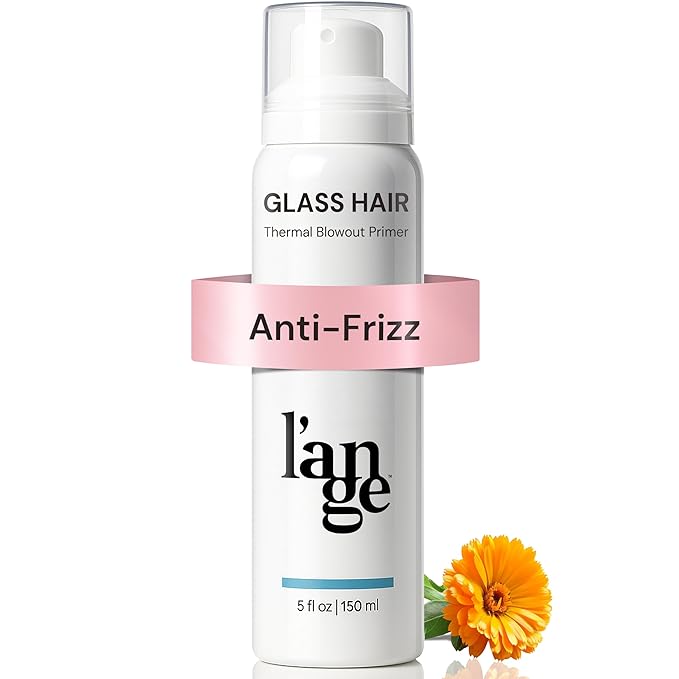 L'ANGE HAIR Glass Hair Thermal Blowout Primer | Heat Protectant Spray for Frizz Control & Shine | Blow Dry Support Styling Mist | For All Hair Types | 5 fl oz