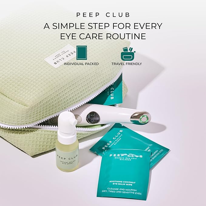 Peep Club All Natural Eye Makeup Remover Wipes – Perfect for Sensitive Eyes, Optometrist Formulated, Tea Tree Oil Free, Cleansing, Nourishing, Coconut Oil, Chamomile, Bilberry, 30 Pack