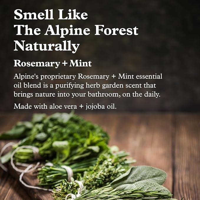 Alpine Provisions Rosemary & Mint Organic Conditioner - Naturally Moisturize, Repair, & Strengthen with Essential Oils, Sunflower oil & Aloe Vera, Vegan, Sulfate - Plant-Based Hair Care - 16.9 FL Oz