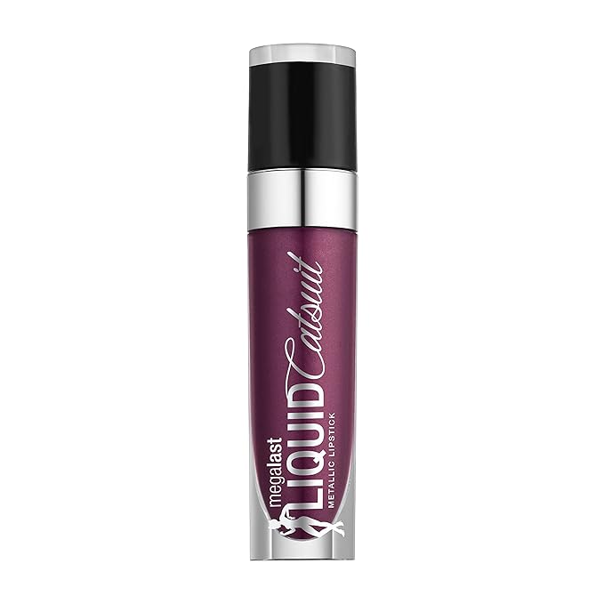 wet n wild MegaLast Liquid Catsuit Metallic Lipstick Acai So Serious, 961A