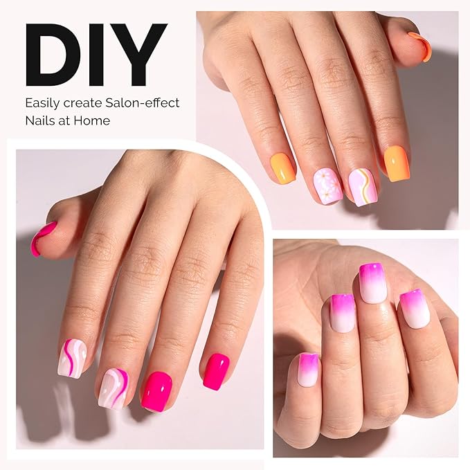 MelodySusie Short Square X Nail Tips - 300Pcs Clear Acrylic, Half Matte Full Cover Press on Nails for DIY Extension & Salon Use, 15 Sizes Pre-Shaped for Long-Lasting Manicure