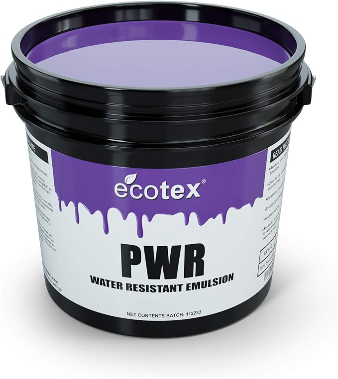 Ecotex® PWR Screen Printing Emulsion (Pint - 16oz.) Pre - Sensitized Photo Emulsion for Silk Screens and Fabric - for Screen Printing Plastisol Ink and Water Based Ink, Screen Printing Supplies