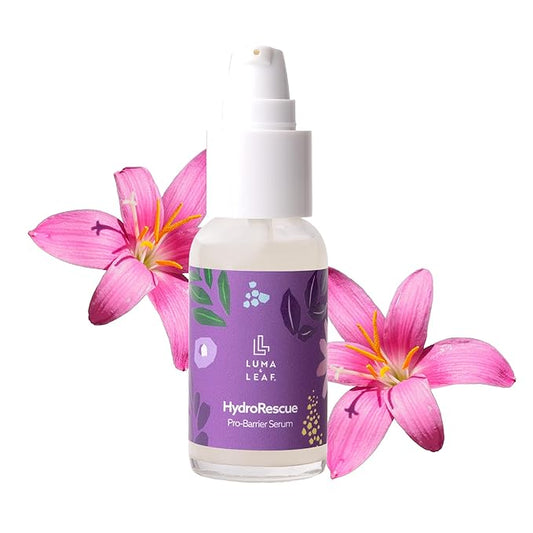 Luma & Leaf HydroRescue Pro-Barrier Hyaluronic Acid Serum - Advanced Face Serum with 5% Beta-Glucan & Passionfruit Seed Oil for Deep Hydration, Barrier Repair & Antioxidant-Rich Skincare