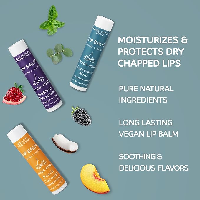 Fruit Mint Lip Balm Collection, Vegan Lips,