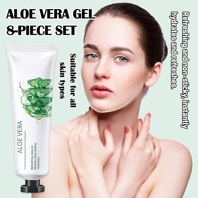 8Pcs Aloe Vera Gel for After Sun Skin Care