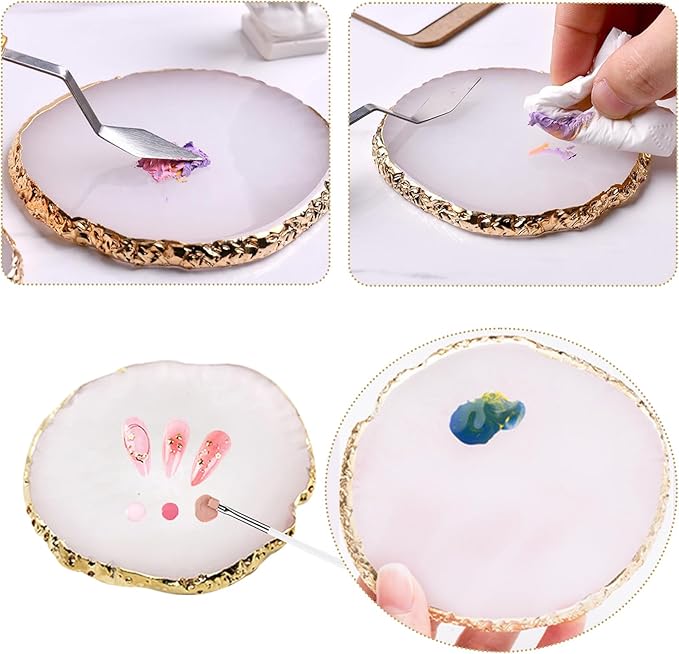 22 Pack Resin Art Palette, Makeup Mixing Palette,