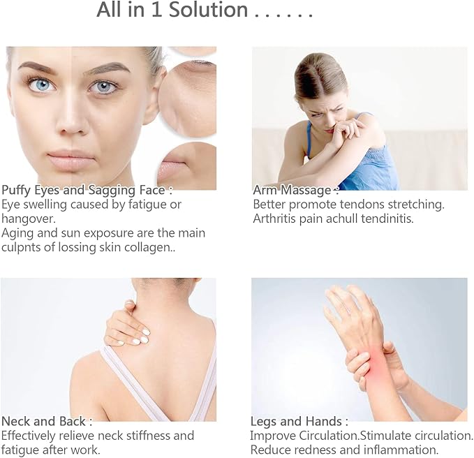 Ice Roller for Face,Cold Facial Massager for Eye Puffiness,Skin Care Tools for Migraine Relief and Blood Circulation (Red)