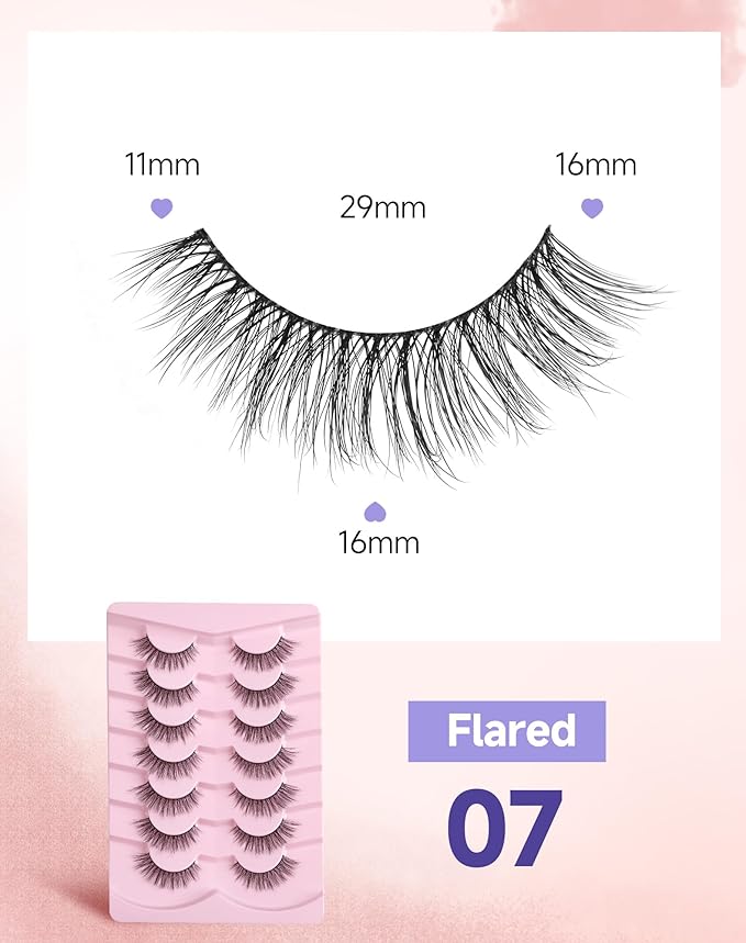 False Eyelashes Natural Wispy Lashes Fluffy Fake Lashes Flared-07